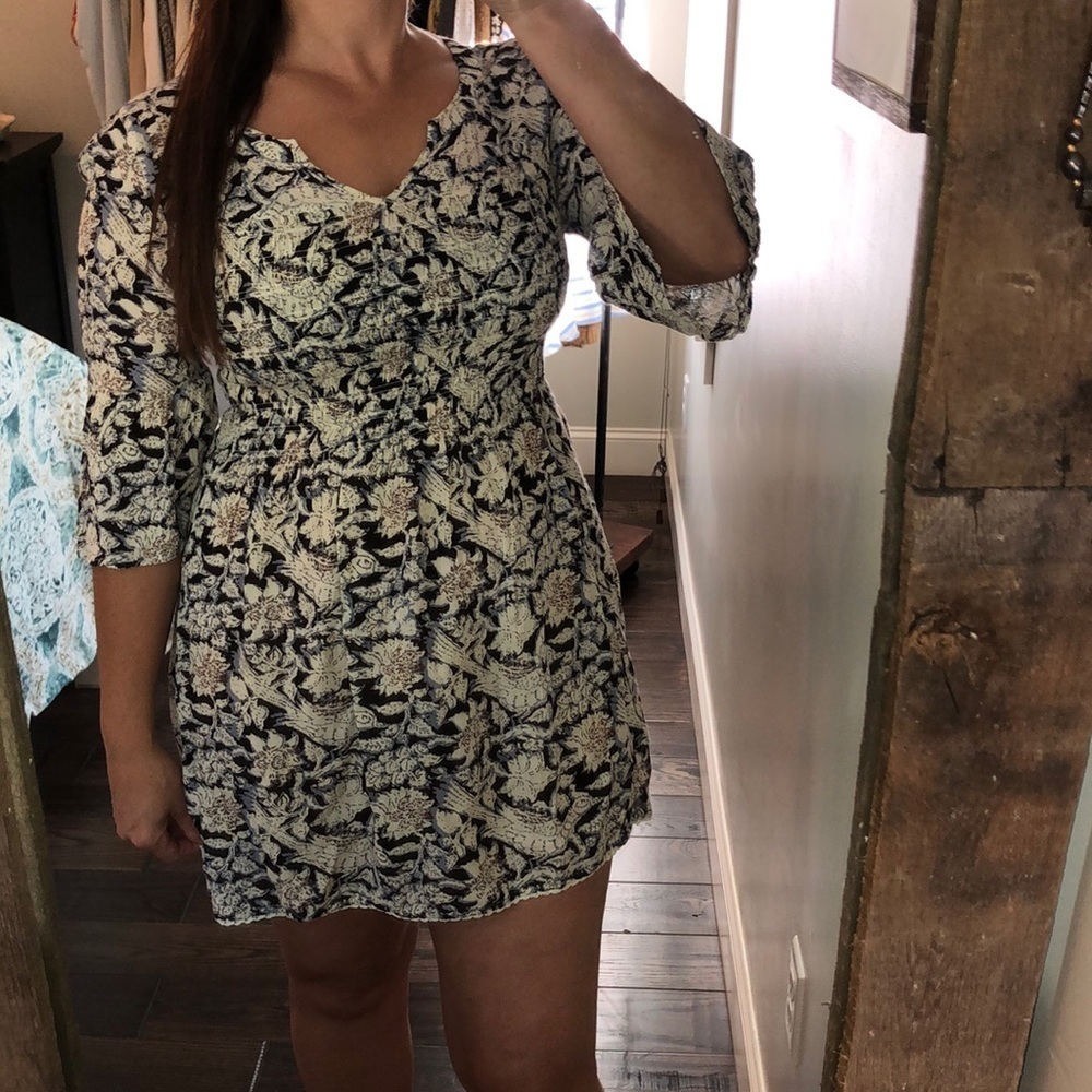 En creme large boho floral romantic tunic/dress - Picture 2 of 10